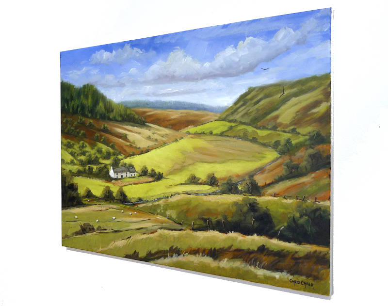 Cambrian Mountains painting, Mid Wales