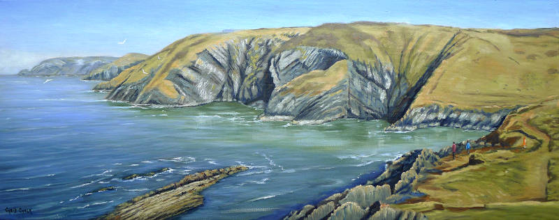 Ceibwr Bay Painting for sale