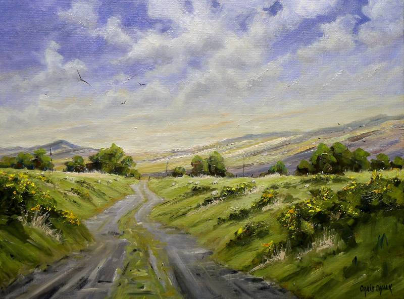Painting of the Mountain View up in the Preseli