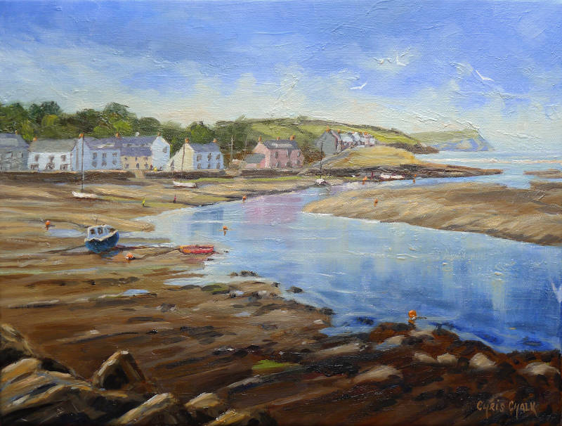 Painting of Newport in West Wales
