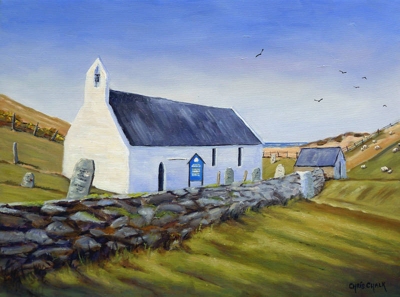 Painting of Mwnt Church