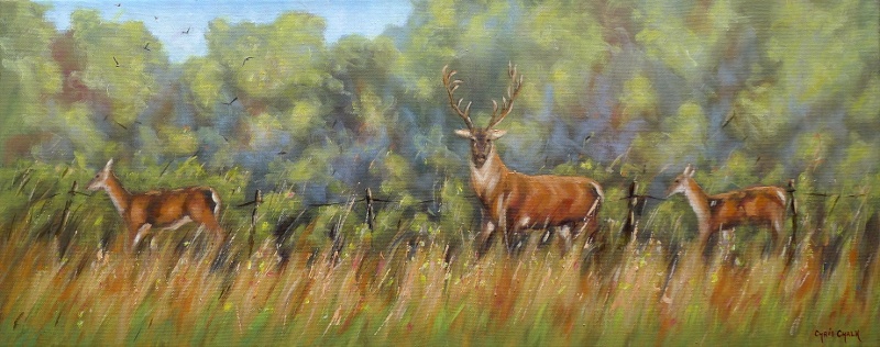 Red Deer painting