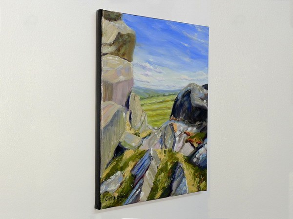 Mountain painting close up two