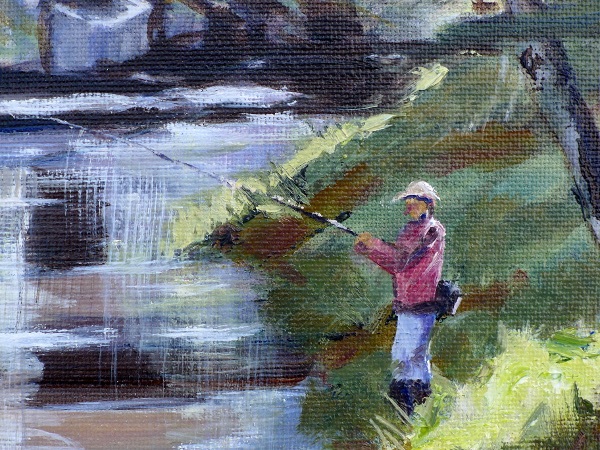 Cenarth painting close up one