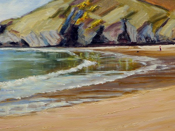 Llangrannog painting close up one