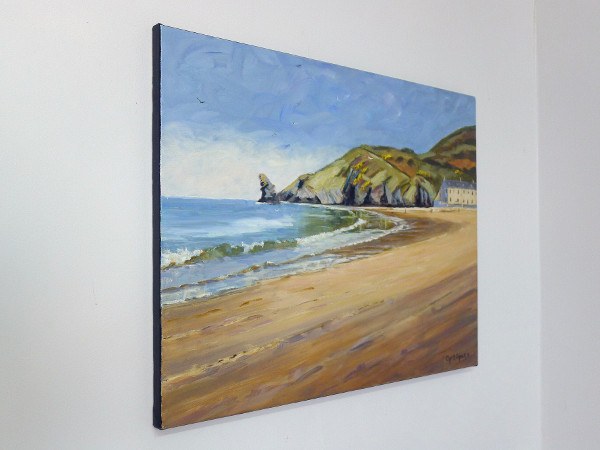 Llangrannog painting close up two