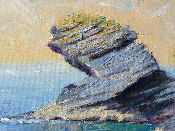 Llangrannog painting close up one