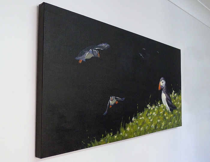puffins painting