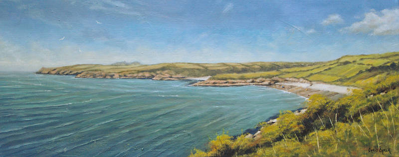 Abermawr beach Painting