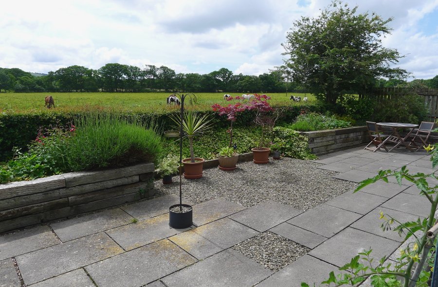 Garden and views across the fields in Cillgerran