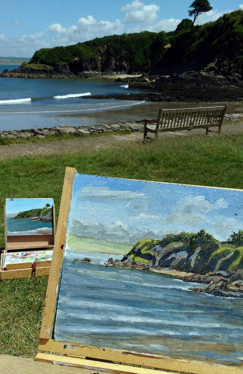 Painting Cwn yr Eglwys in Wales