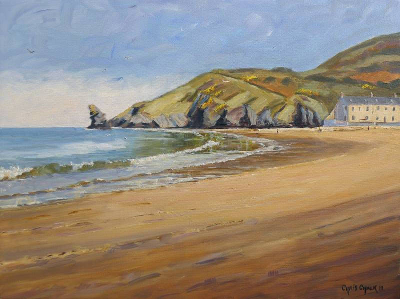 Llangrannog Beach Painting