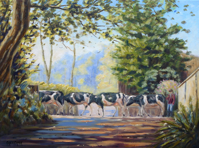 Cow Painting, Mooving Along Girls