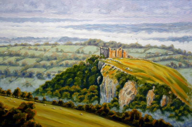 Carreg Cennan Castle painting