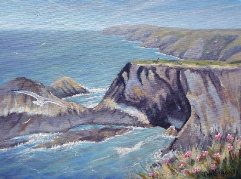 Ceibwr bay painting