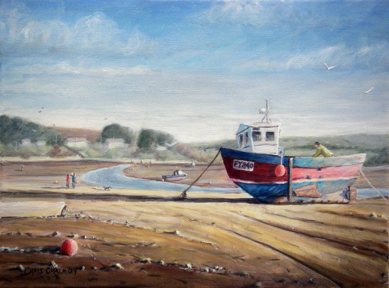Gwbert eastuary painting