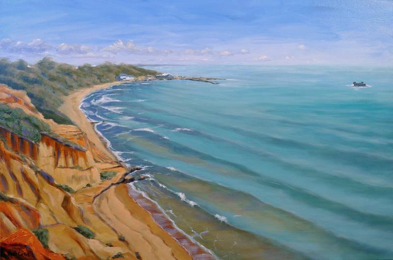 Halfmmon Bay Australia painting
