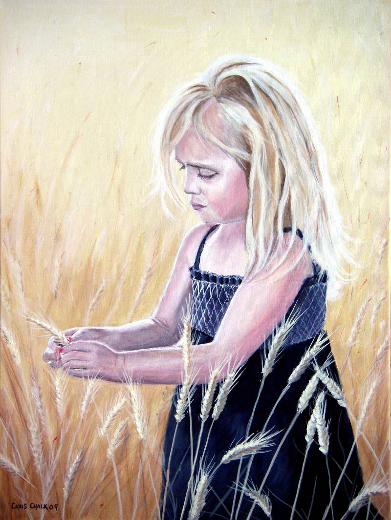 Barley Girl painting