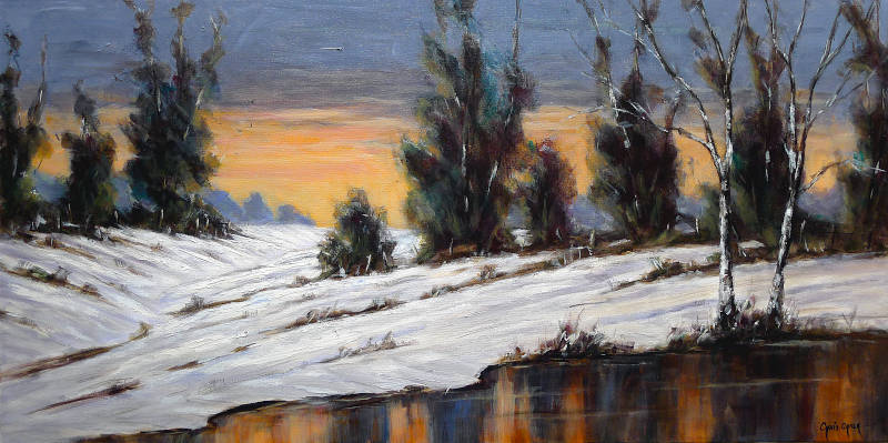 Snow Painting of winter