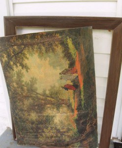badly framed painting