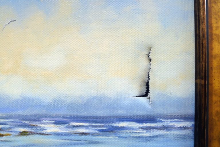 How To Repair A Damaged Or Ripped Canvas Painting