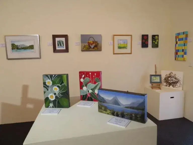 Painting on display in a New Zealand art exhibition in Marlborough on the south island.